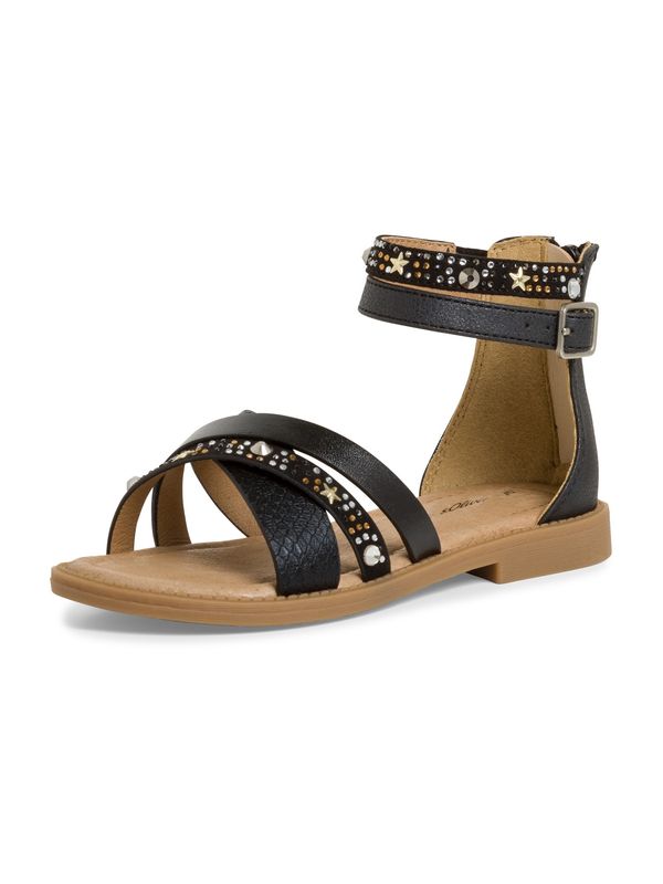 s.Oliver s.Oliver Сандали  злато / черно / сребърно / прозрачно