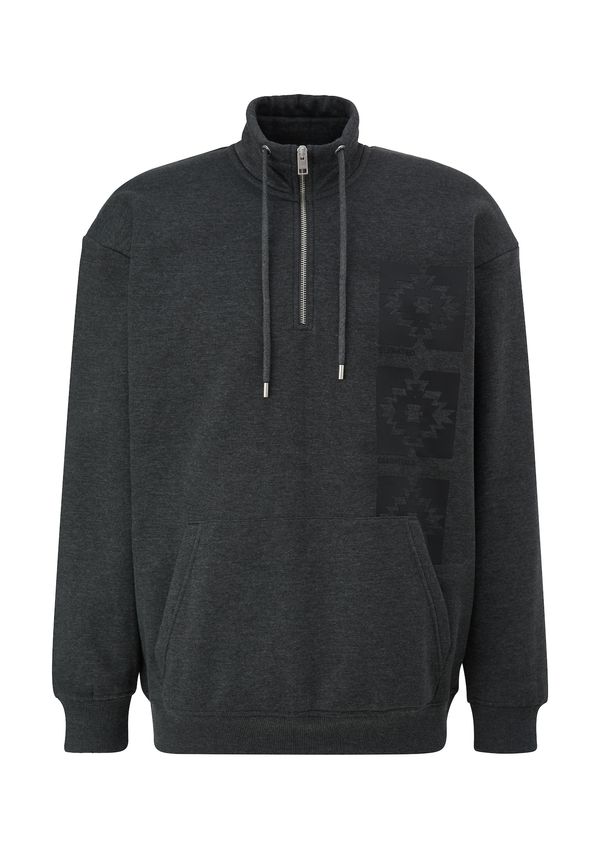 s.Oliver s.Oliver Суичър  антрацитно черно / черно