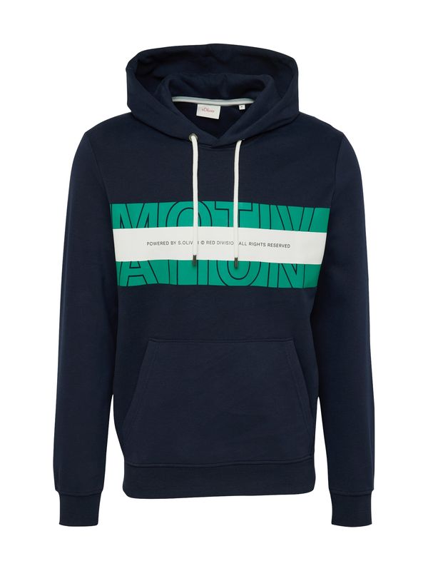 s.Oliver s.Oliver Суичър  нейви синьо / зелено / бяло