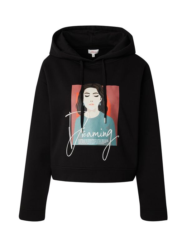 s.Oliver s.Oliver Суичър  светлосиньо / бледорозово / черно / бяло