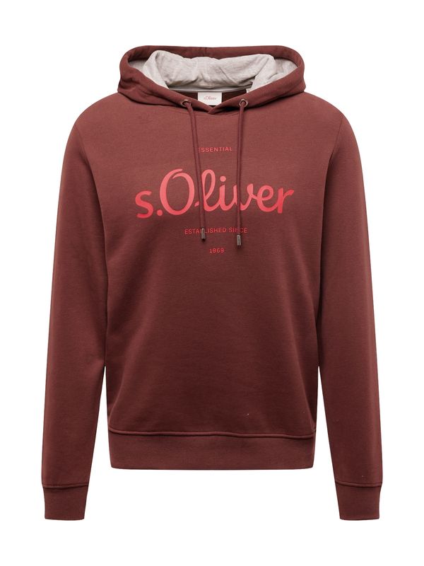 s.Oliver s.Oliver Суичър  тъмнокафяво / алено