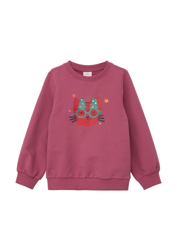 s.Oliver s.Oliver Суичър  зелено / тъмнорозово / червено