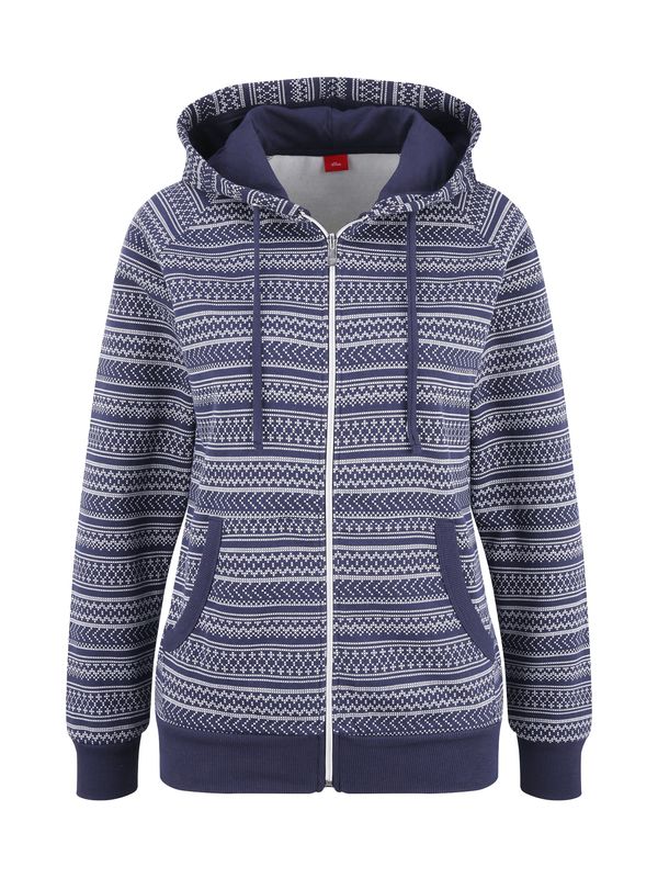 s.Oliver s.Oliver Суичъри с качулка  синьо / бяло