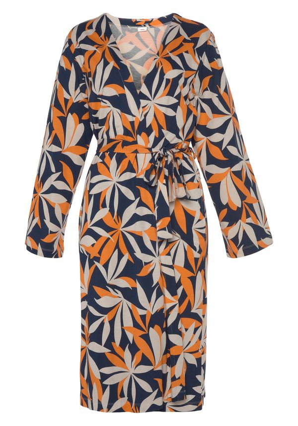 s.Oliver s.Oliver Сутрешен халат  светлобежово / елхово зелено / оранжево