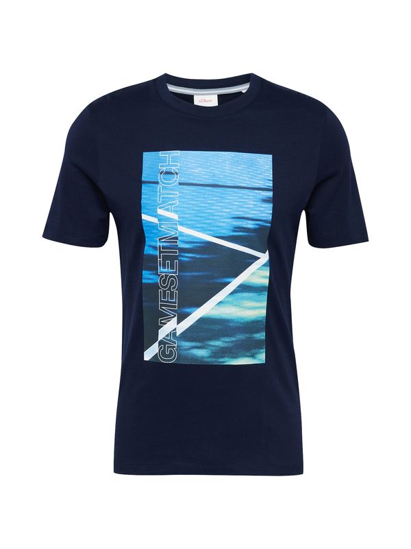 s.Oliver s.Oliver Тениска  аквамарин / тъмносиньо / бяло