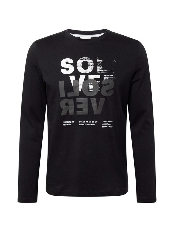 s.Oliver s.Oliver Тениска  антрацитно черно / черно / бяло