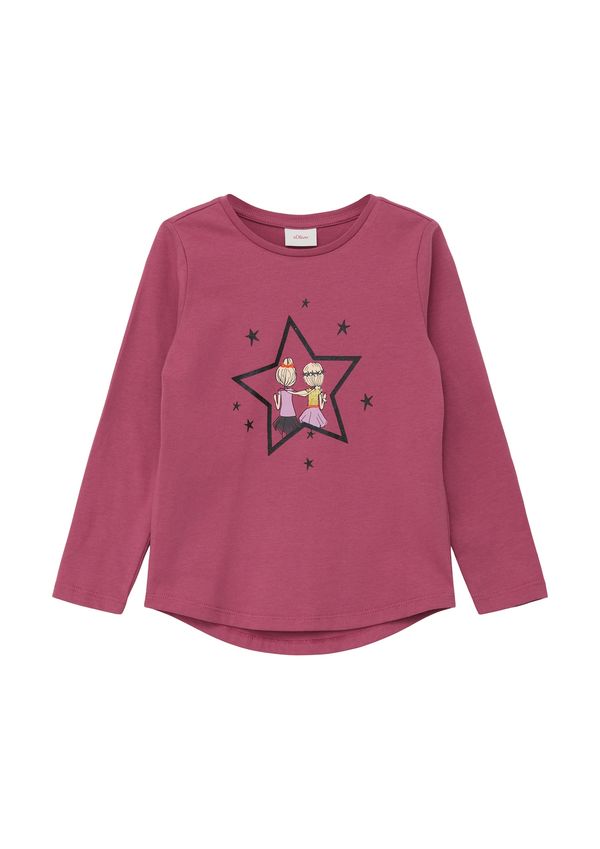 s.Oliver s.Oliver Тениска  бежово / нейви синьо / тъмнорозово