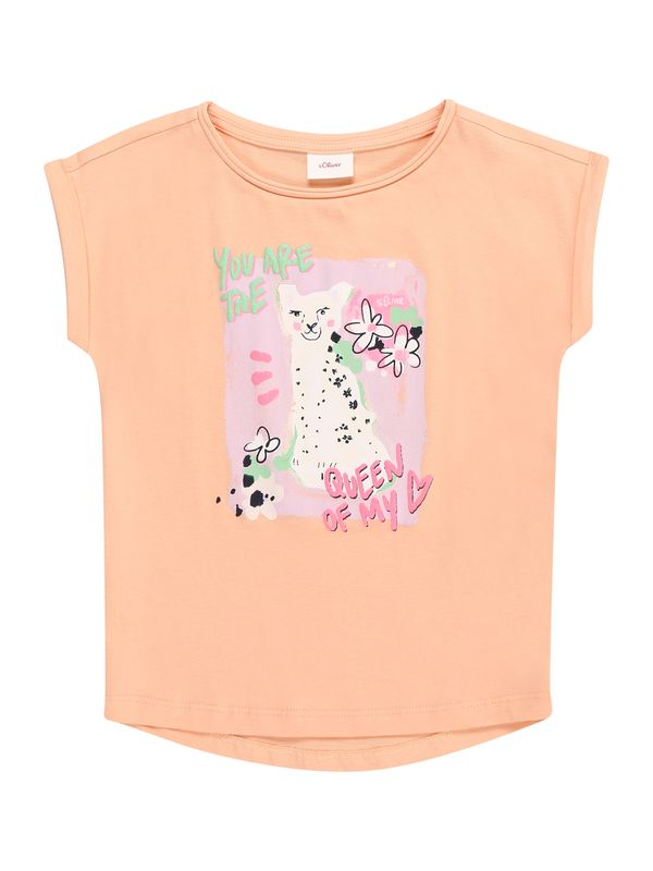 s.Oliver s.Oliver Тениска  бежово / светлозелено / оранжево / бледорозово