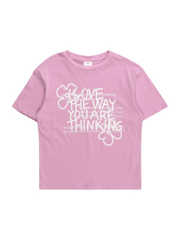 s.Oliver s.Oliver Тениска  бледорозово / бяло