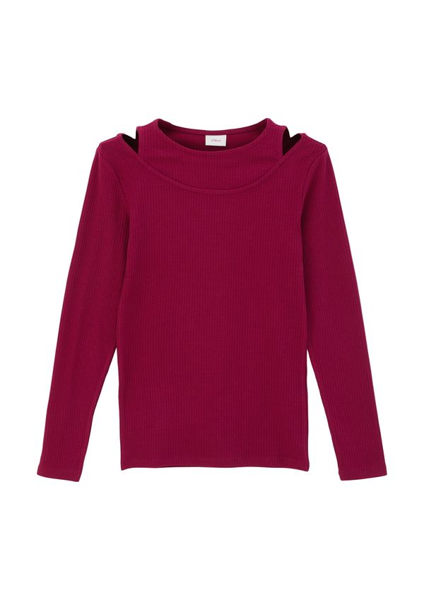 s.Oliver s.Oliver Тениска  бургундово червено / черно