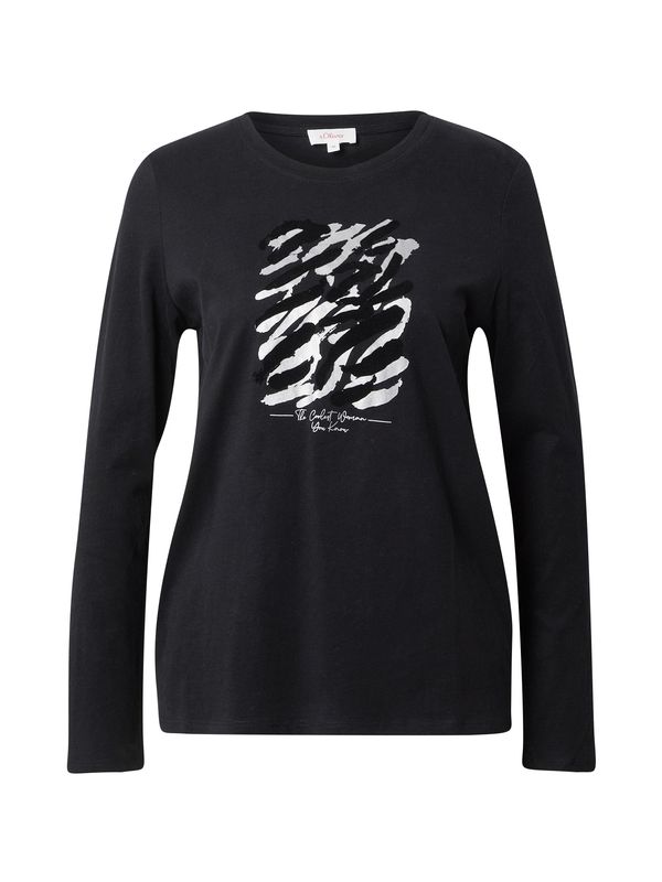 s.Oliver s.Oliver Тениска  черно / бяло