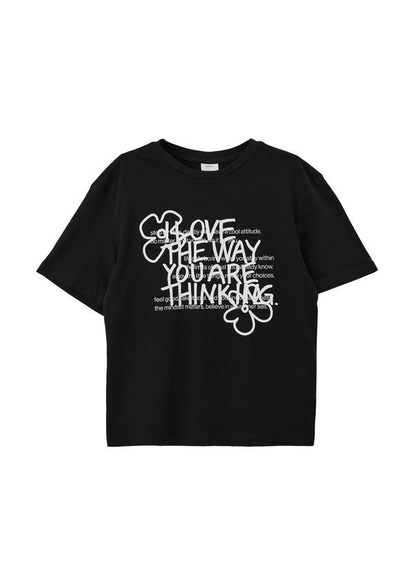 s.Oliver s.Oliver Тениска  черно / бяло