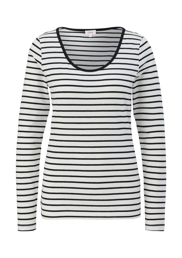 s.Oliver s.Oliver Тениска  черно / бяло