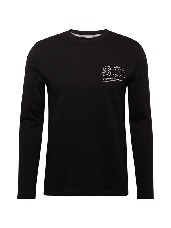 s.Oliver s.Oliver Тениска  черно / бяло