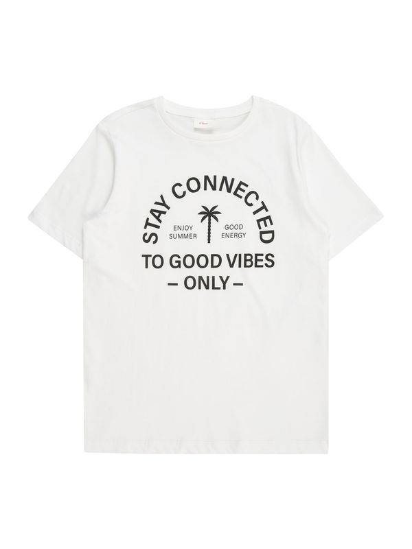 s.Oliver s.Oliver Тениска  черно / бяло