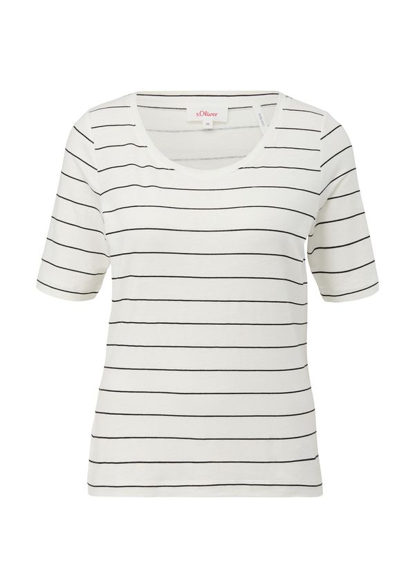 s.Oliver s.Oliver Тениска  черно / бяло