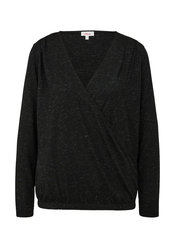 s.Oliver s.Oliver Тениска  черно / сребърно