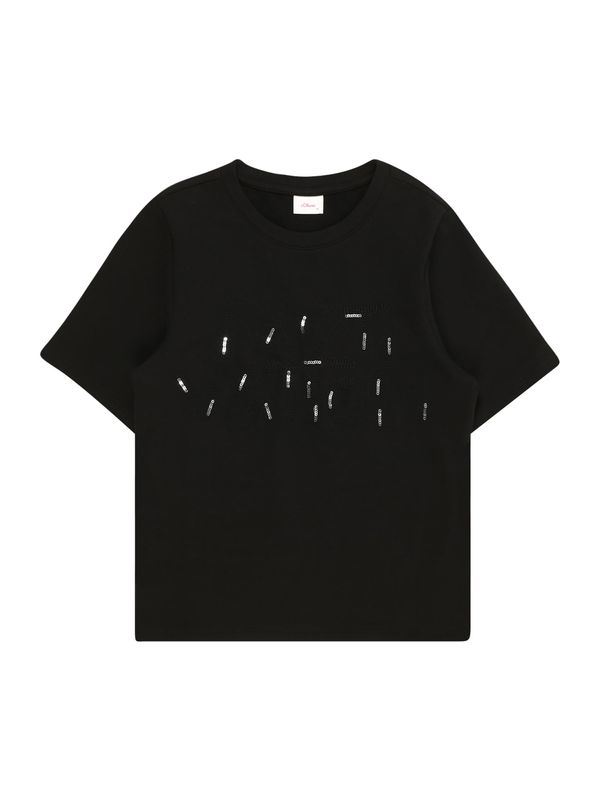 s.Oliver s.Oliver Тениска  черно / сребърно