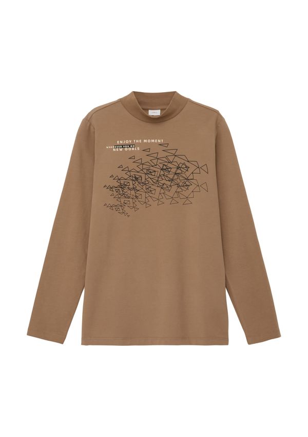 s.Oliver s.Oliver Тениска  цвят "пясък" / черно / бяло