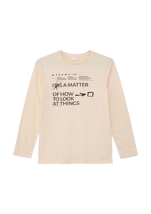 s.Oliver s.Oliver Тениска  цвят "пясък" / черно