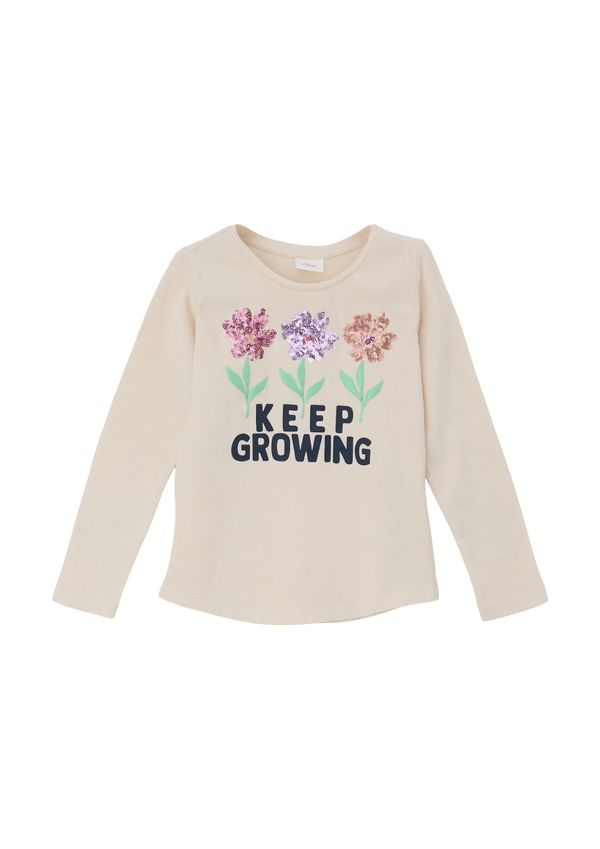 s.Oliver s.Oliver Тениска  цвят "пясък" / нейви синьо / нефритено зелено / лилав