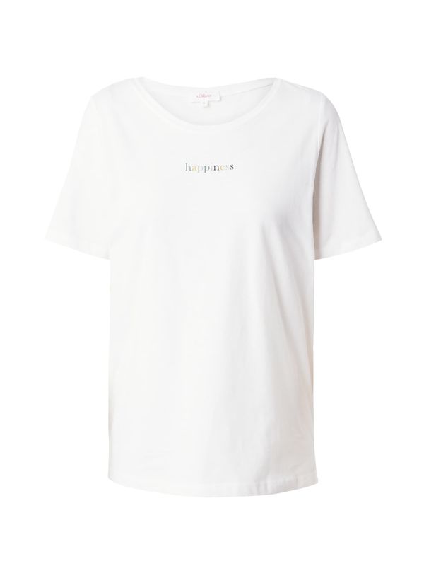 s.Oliver s.Oliver Тениска  екрю / сребърно сиво / тъмнозелено / светлооранжево