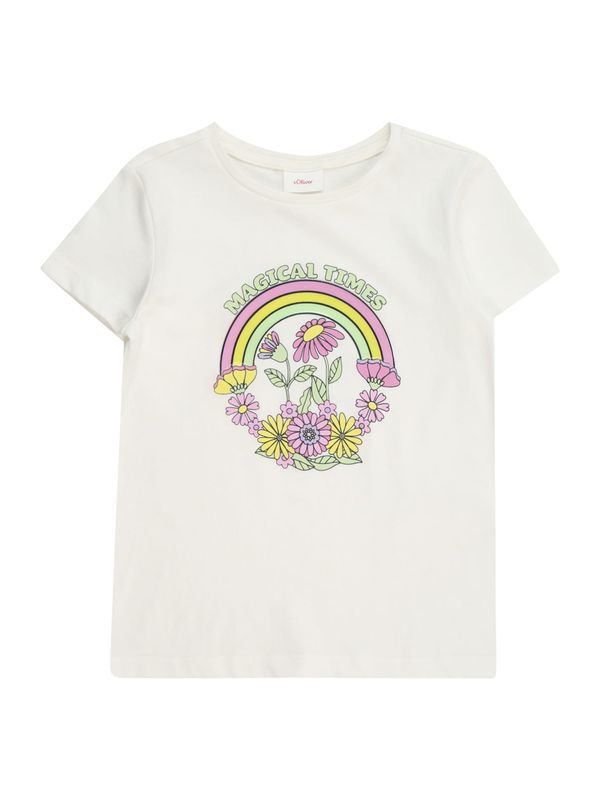 s.Oliver s.Oliver Тениска  екрю / жълто / светлозелено / лавандула