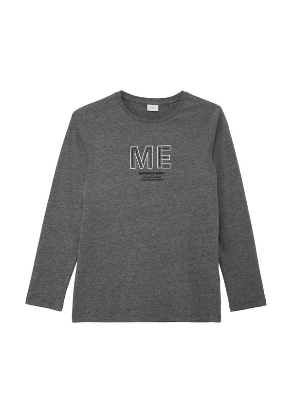 s.Oliver s.Oliver Тениска  графитено сиво / черно / бяло