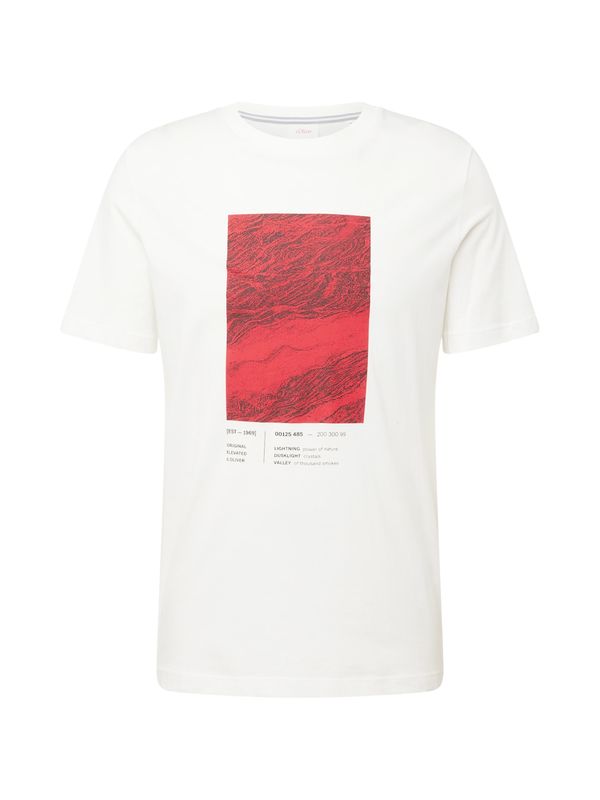 s.Oliver s.Oliver Тениска  карминено червено / черно / бяло