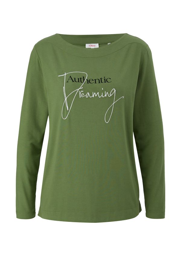 s.Oliver s.Oliver Тениска  киви / черно / бяло