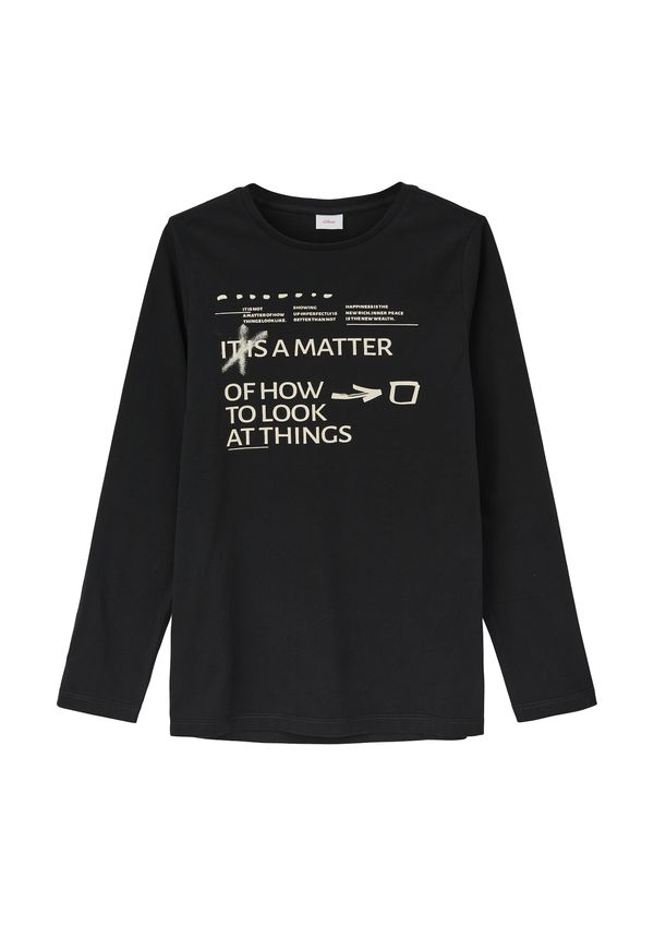 s.Oliver s.Oliver Тениска  кремаво / черно