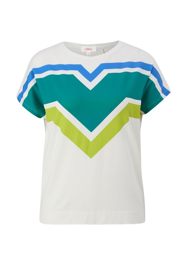 s.Oliver s.Oliver Тениска  кремаво / лазурно синьо / петрол / киви