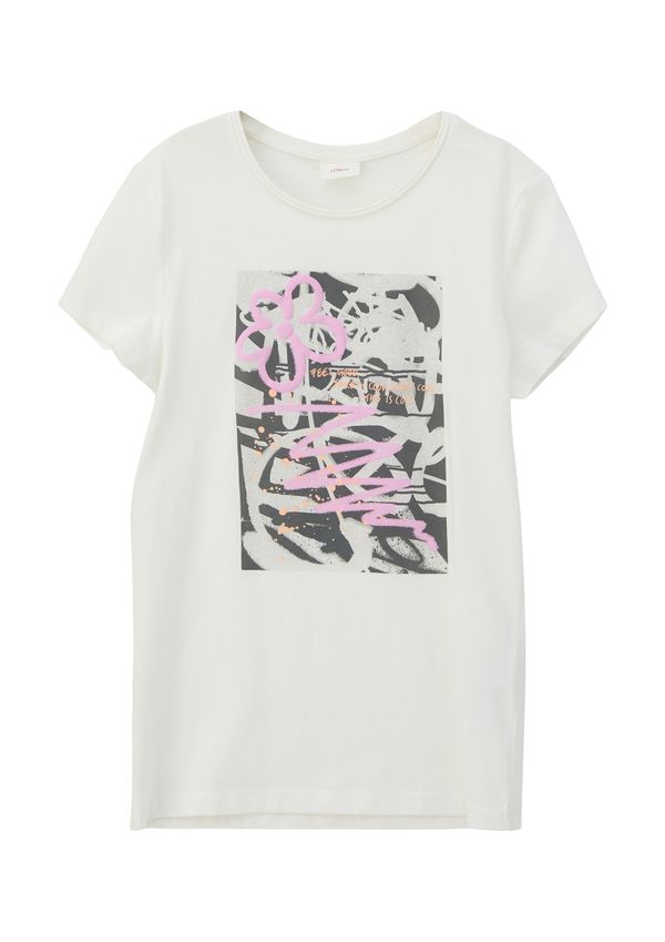 s.Oliver s.Oliver Тениска  кремаво / праскова / бледорозово / черно