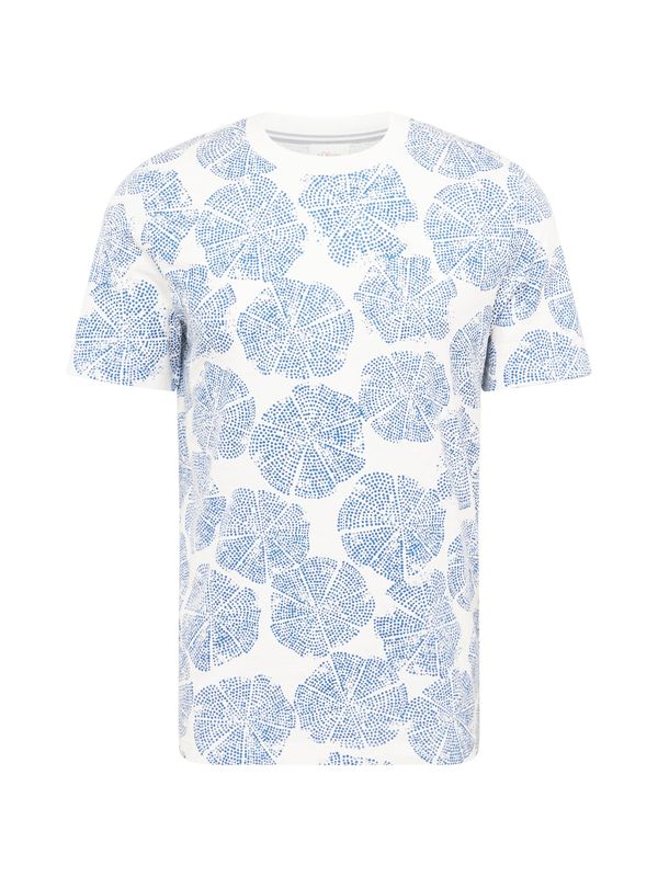 s.Oliver s.Oliver Тениска  лазурно синьо / бяло