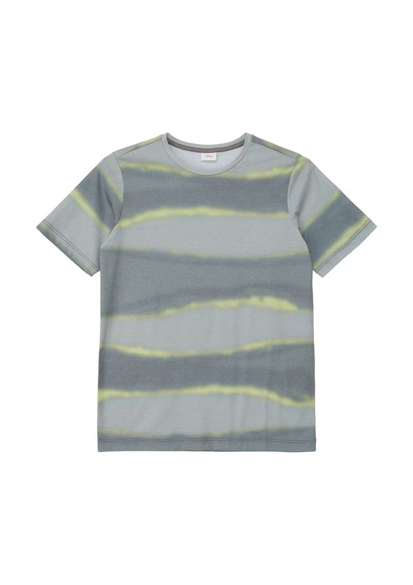 s.Oliver s.Oliver Тениска  лимоненожълто / сиво / графитено сиво