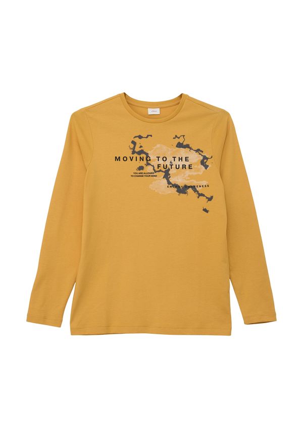 s.Oliver s.Oliver Тениска  мед / сиво / черно / бяло