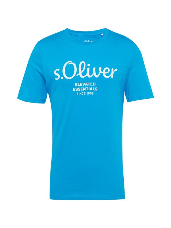 s.Oliver s.Oliver Тениска  небесносиньо / бяло