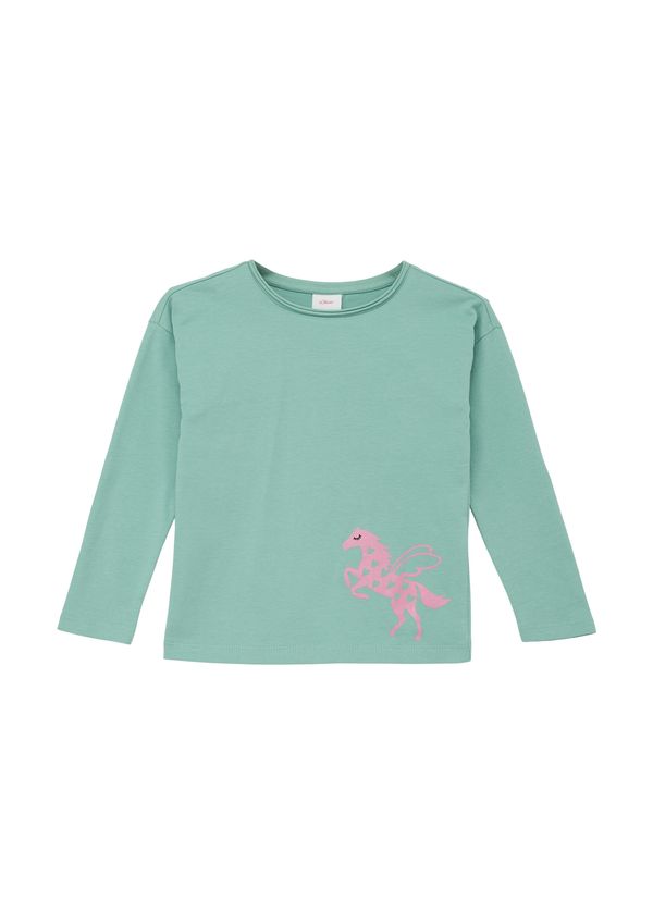 s.Oliver s.Oliver Тениска  нефритено зелено / розово