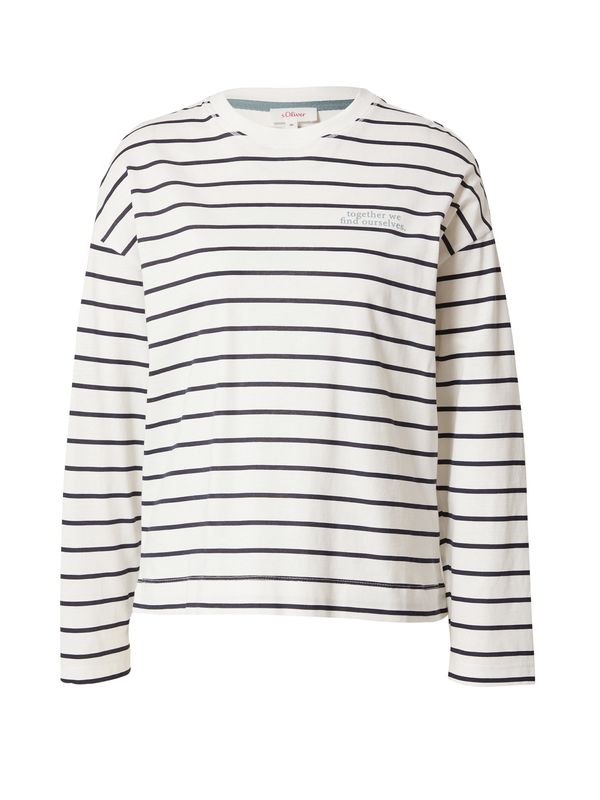 s.Oliver s.Oliver Тениска  нейви синьо / бяло