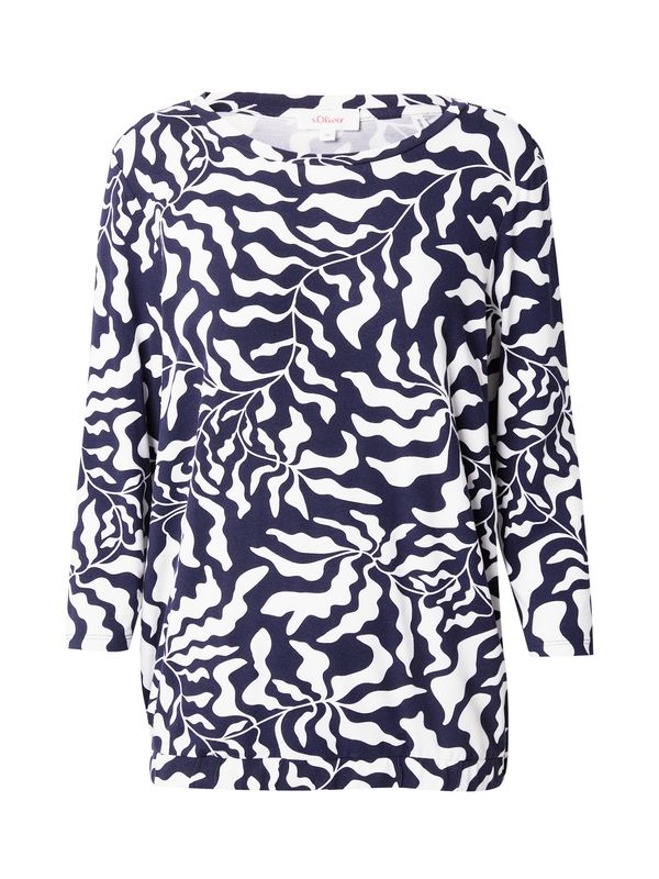 s.Oliver s.Oliver Тениска  нейви синьо / бяло