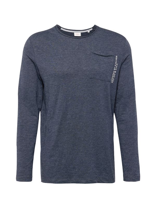 s.Oliver s.Oliver Тениска  нейви синьо / бяло