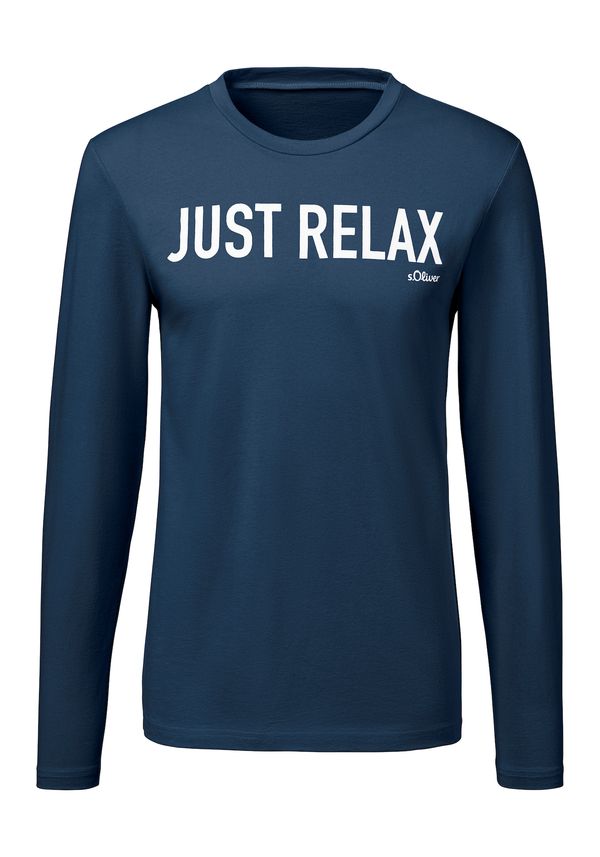 s.Oliver s.Oliver Тениска  нейви синьо / бяло