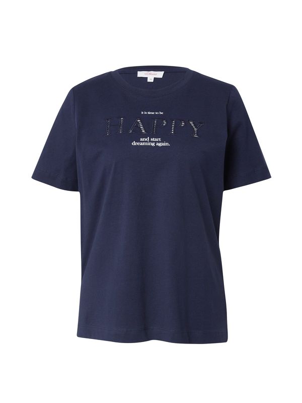 s.Oliver s.Oliver Тениска  нейви синьо / бяло