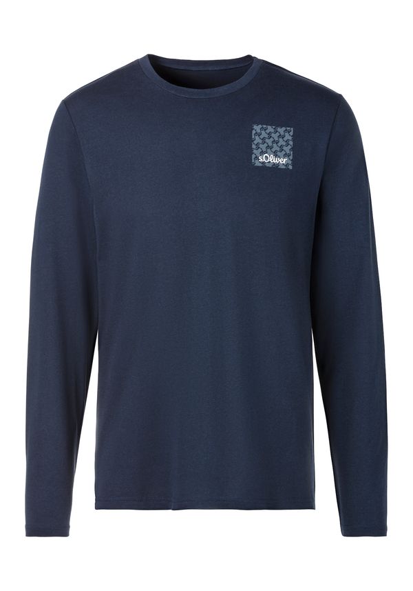 s.Oliver s.Oliver Тениска  нейви синьо / гълъбово синьо / бяло