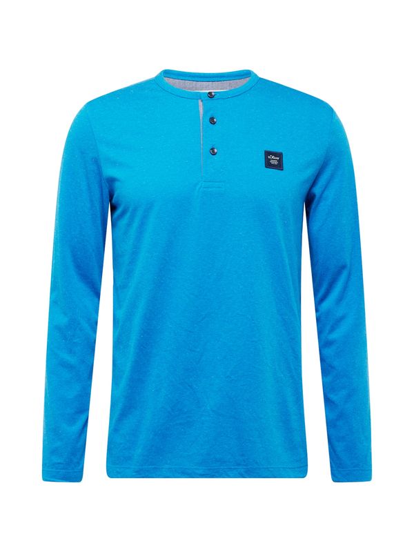 s.Oliver s.Oliver Тениска  нейви синьо / лазурно синьо / бяло