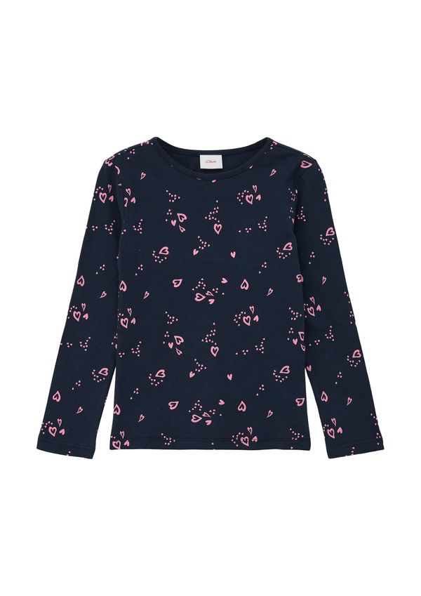 s.Oliver s.Oliver Тениска  нейви синьо / розово