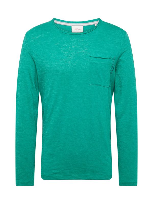 s.Oliver s.Oliver Тениска  нейви синьо / смарагдово зелено