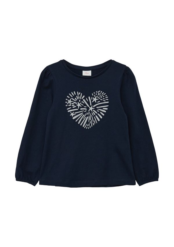 s.Oliver s.Oliver Тениска  нейви синьо / сребърно