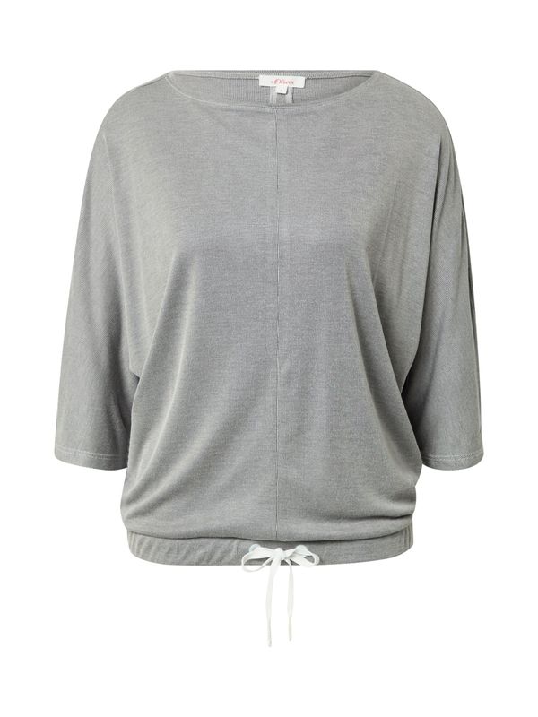 s.Oliver s.Oliver Тениска  нейви синьо / сребърно сиво / бяло