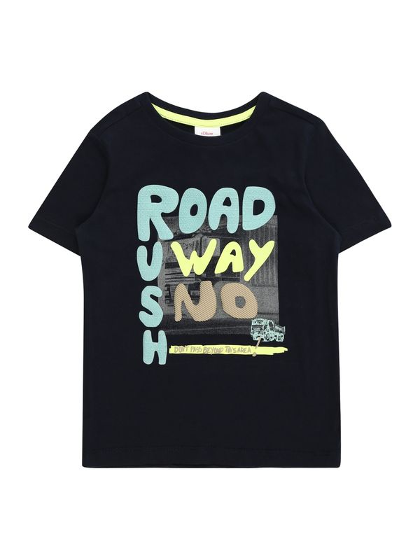 s.Oliver s.Oliver Тениска  нейви синьо / светлосиньо / сиво-бежово / светлозелено